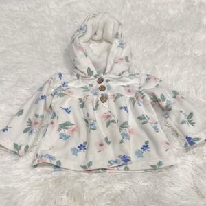 Carter's Floral Hooded Jacket - White, Pink, Blue